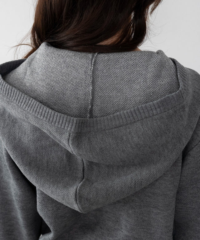 グラフィックジャガードニットZIPパーカー