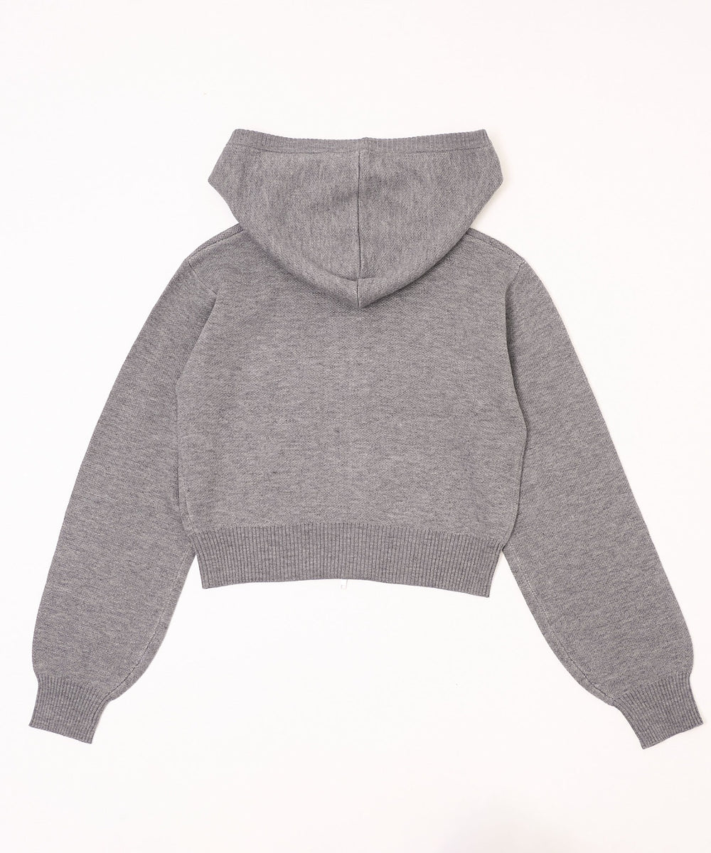 グラフィックジャガードニットZIPパーカー