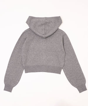 グラフィックジャガードニットZIPパーカー