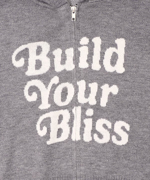 グラフィックジャガードニットZIPパーカー