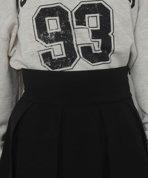 ハイウエスト2段プリーツスカパン