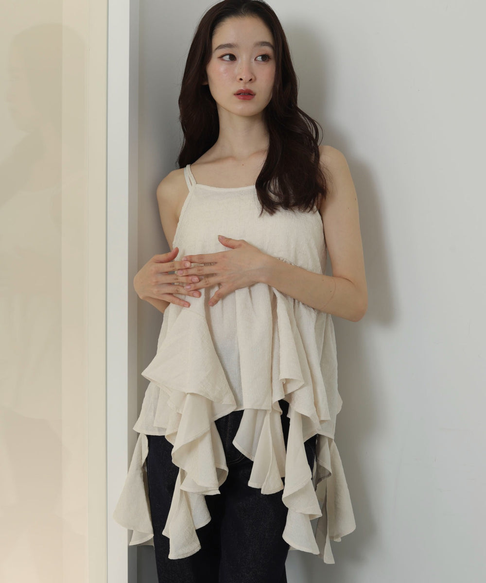 ホワイトアイボリー　モデル：163cm F着用