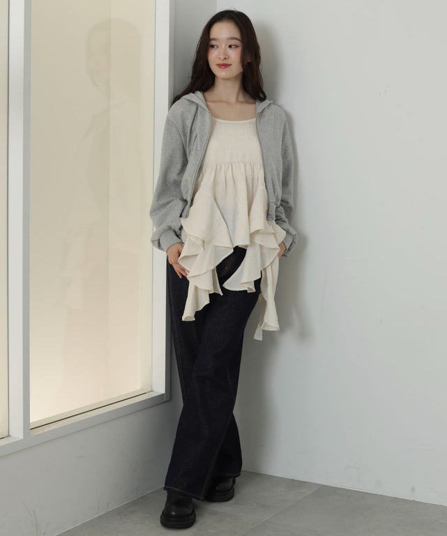 ホワイトアイボリー　モデル：163cm F着用