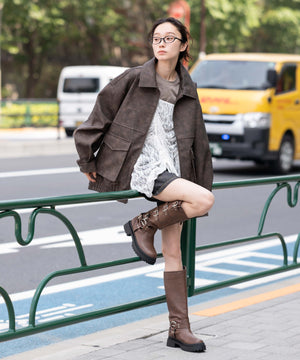 ブラウン モデル：161cm L着用