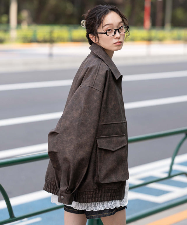 ブラウン モデル：161cm L着用