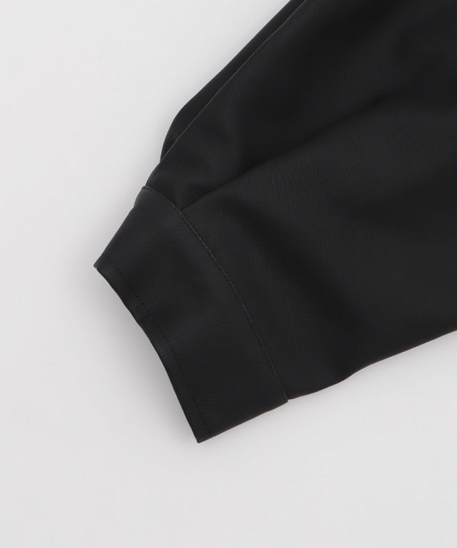 PUダブルZIPフライトブルゾン