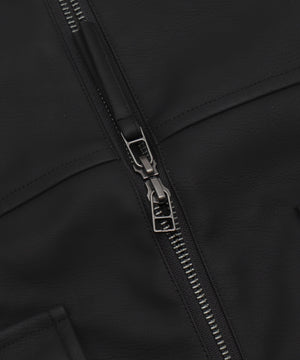 PUダブルZIPフライトブルゾン