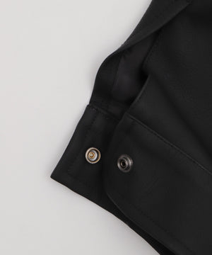 PUダブルZIPフライトブルゾン