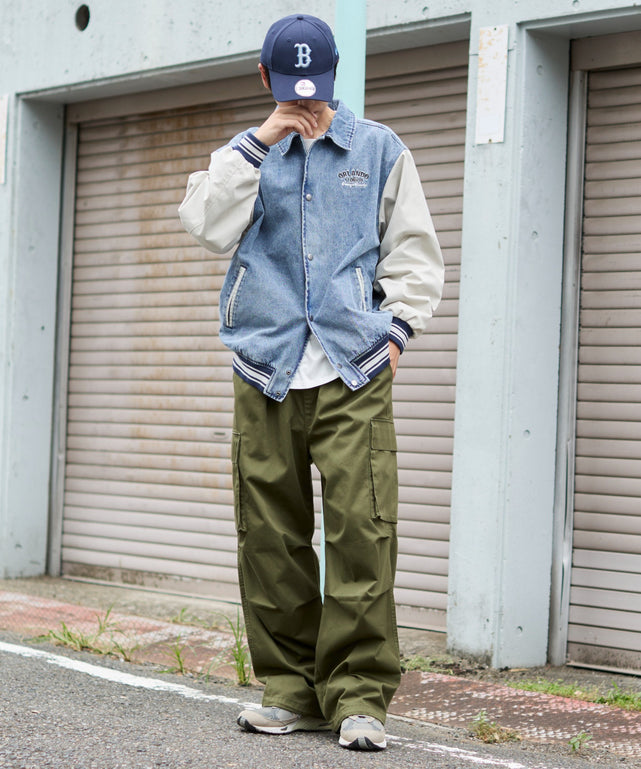 デニム淡加工 モデル：180cm L着用