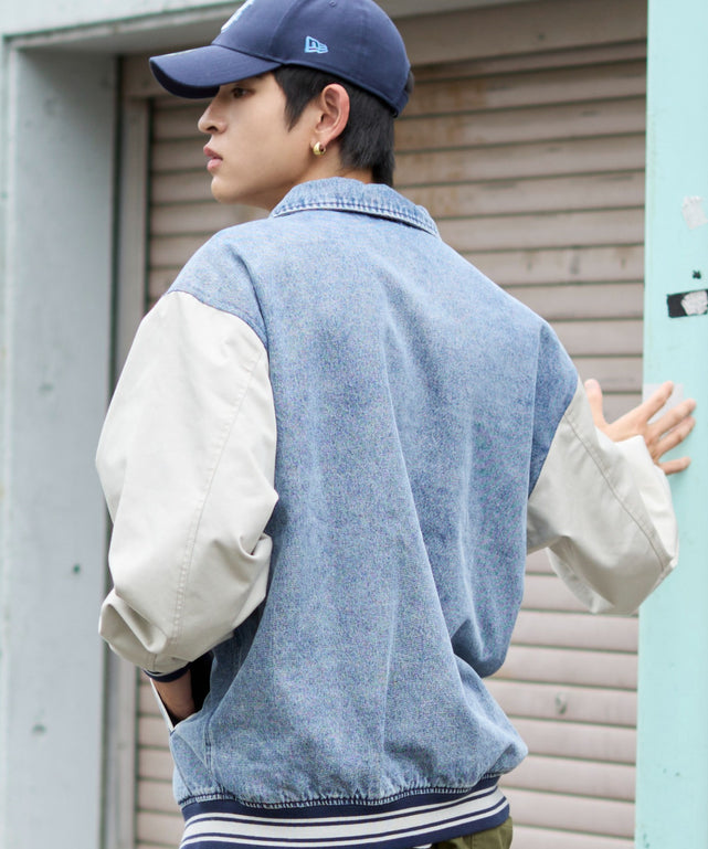 デニム淡加工 モデル：180cm L着用