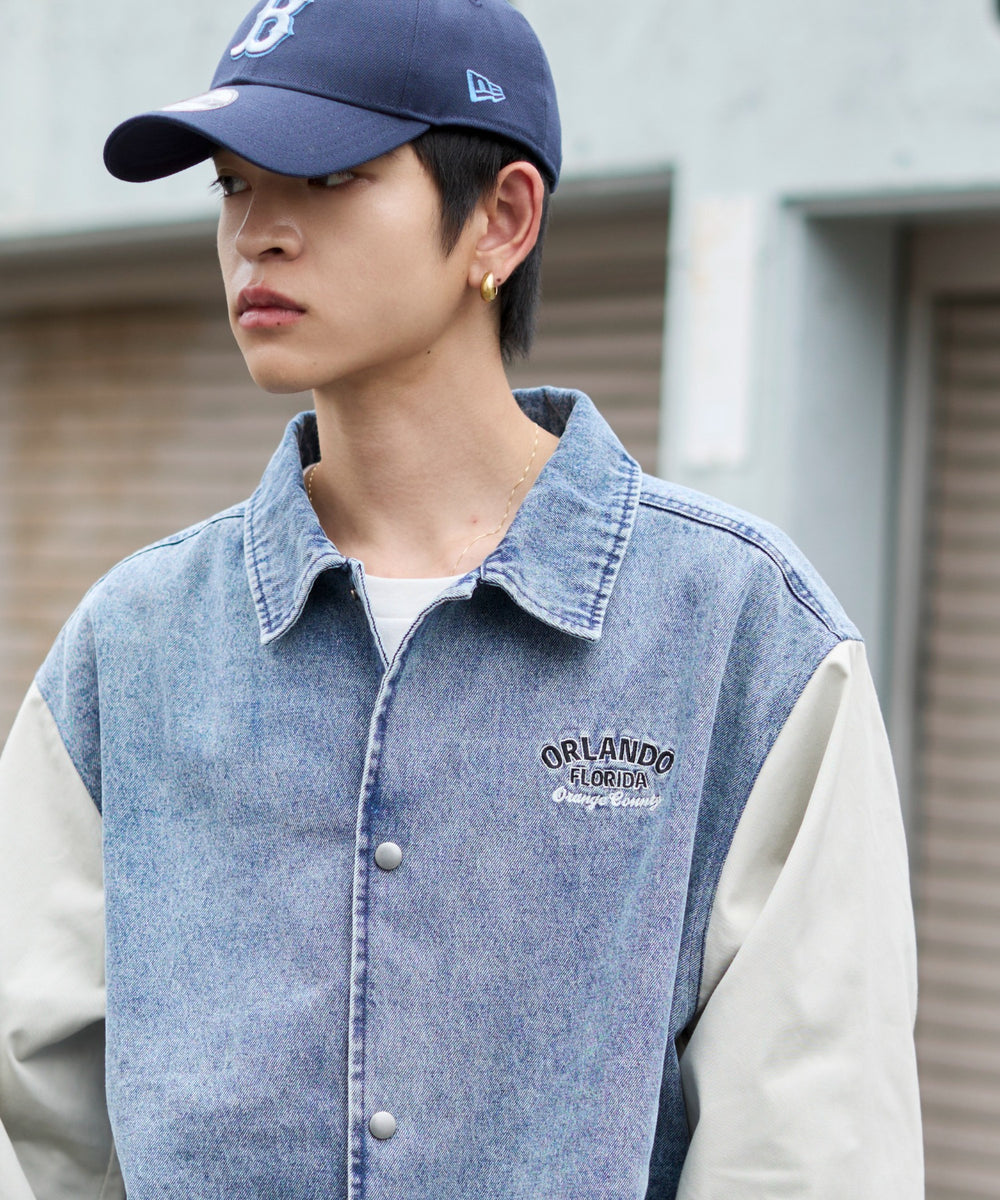 デニム淡加工 モデル：180cm L着用