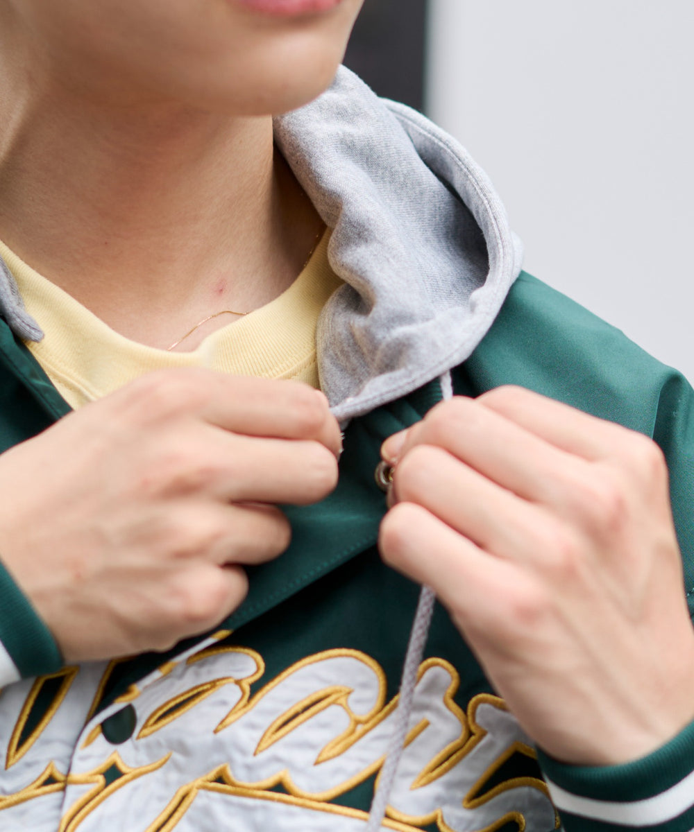 2WAYフードワッペンスタジャン