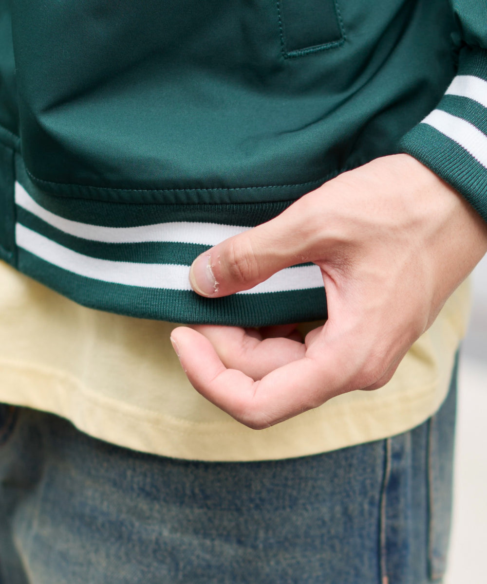 2WAYフードワッペンスタジャン