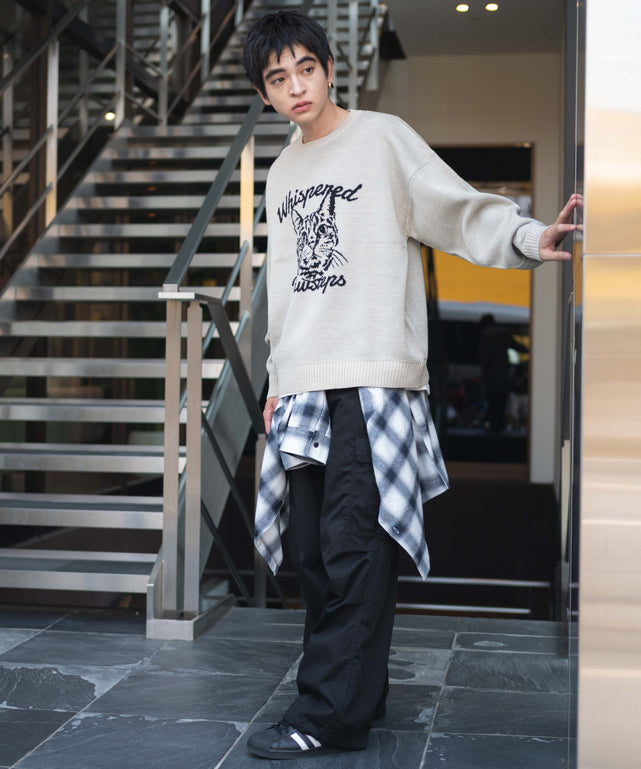 オフホワイト　モデル：180㎝　L着用