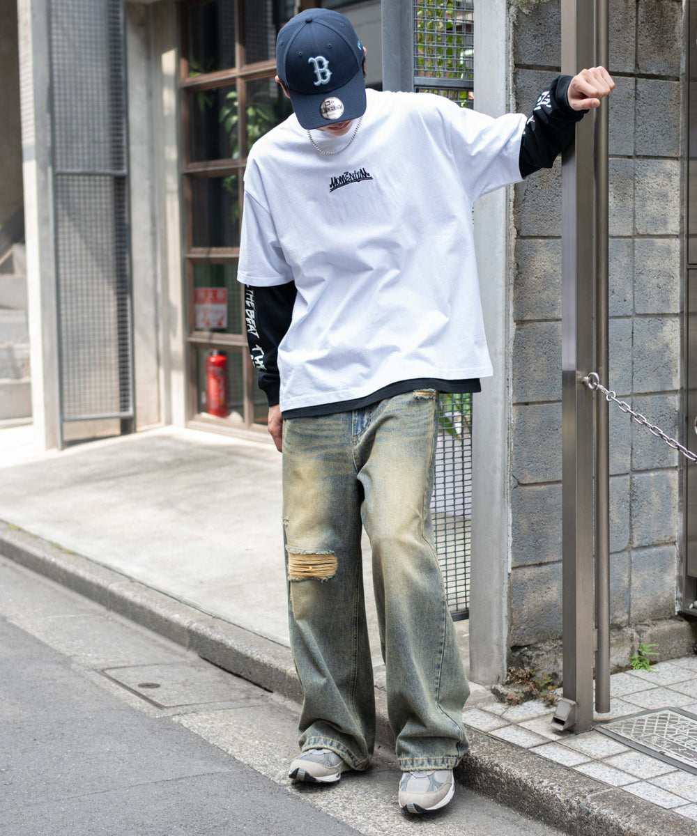 ホワイト　モデル：180㎝　L着用