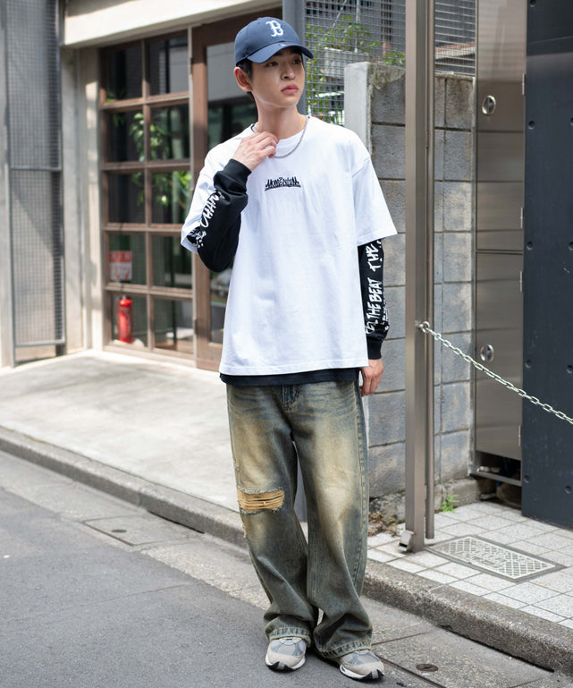 ホワイト　モデル：180㎝　L着用