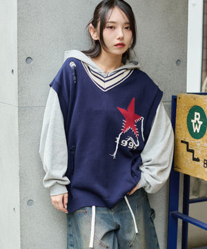 ネイビー　モデル：159cm L着用