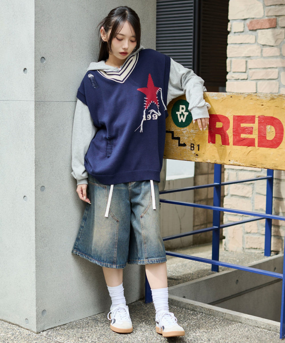 ネイビー　モデル：159cm L着用