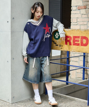 ネイビー　モデル：159cm L着用