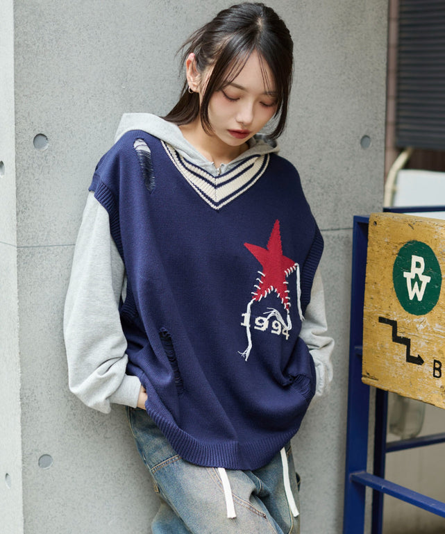 ネイビー　モデル：159cm L着用