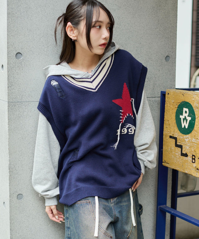 ネイビー　モデル：159cm L着用