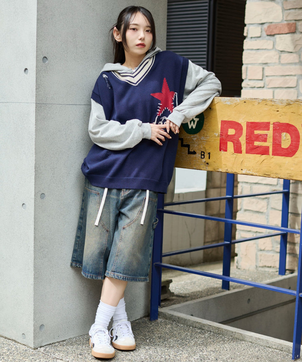 ネイビー　モデル：159cm L着用