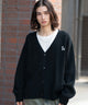 ワンポイントニットカーディガン/ブラック モデル：175cm L着用