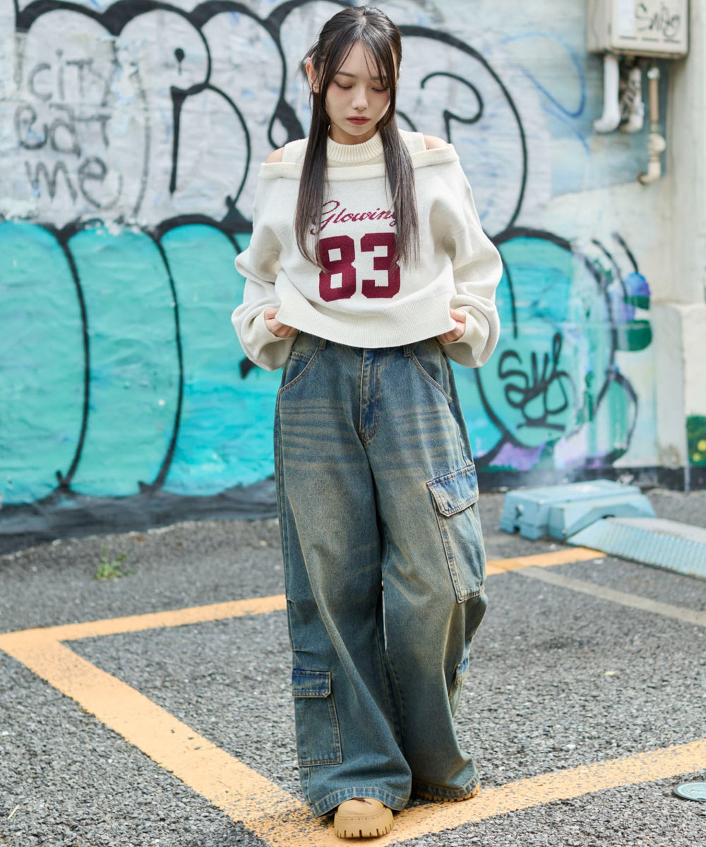 ホワイトアイボリー　モデル：159cm F着用