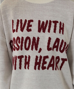 レタリングニットプルオーバー