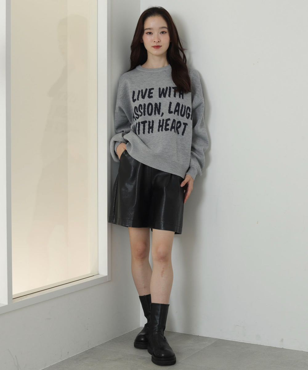 杢グレー　モデル：163cm F着用