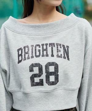 オフショルショートスウェット