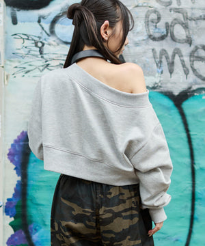 杢グレー　モデル：159cm F着用