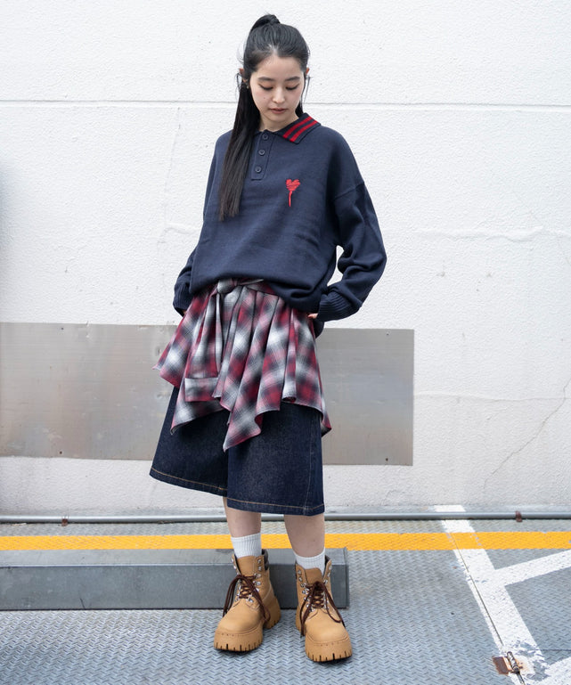 ネイビー　モデル：160㎝　L着用