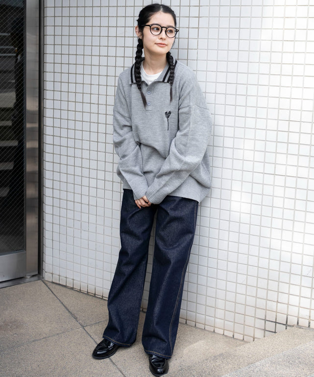 グレー　モデル：160㎝　L着用