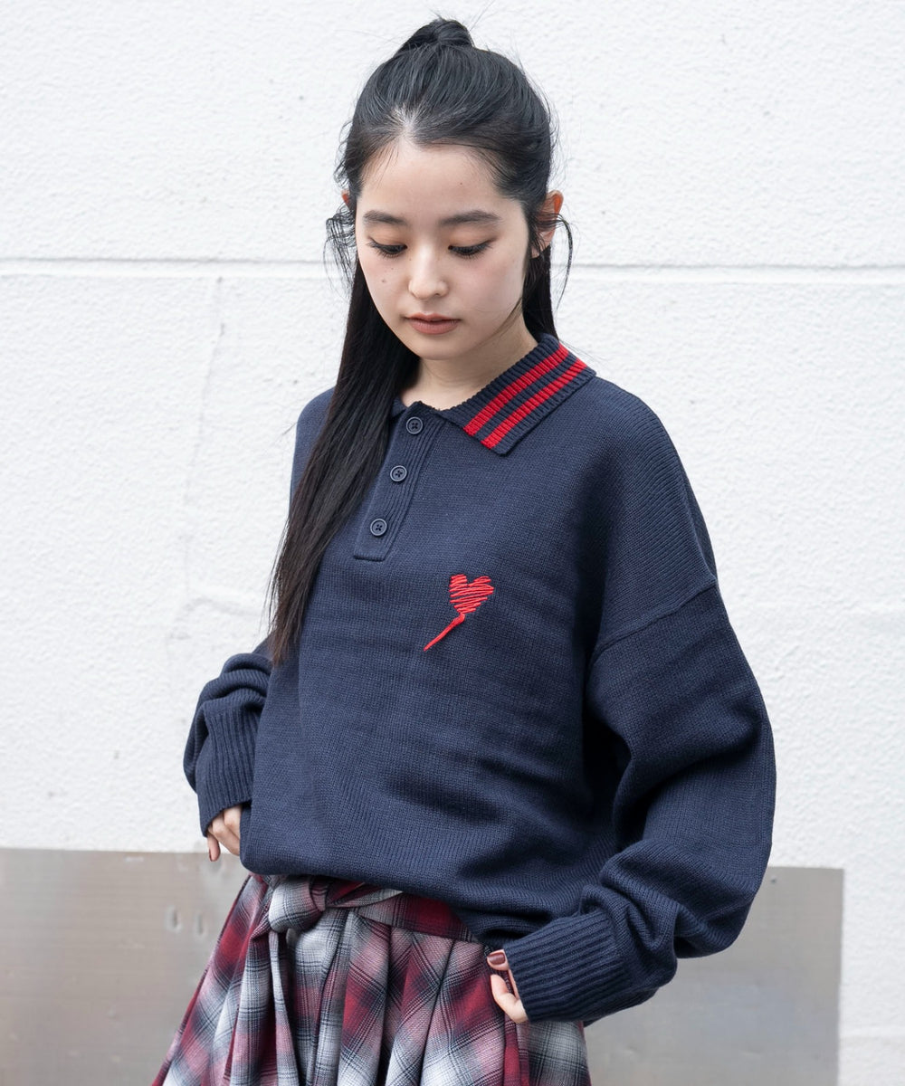 ネイビー　モデル：160㎝　L着用