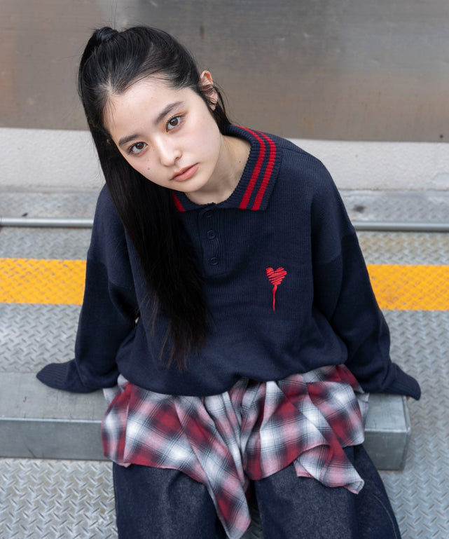 ネイビー　モデル：160㎝　L着用