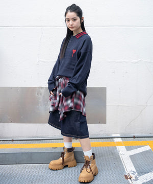 ネイビー　モデル：160㎝　L着用