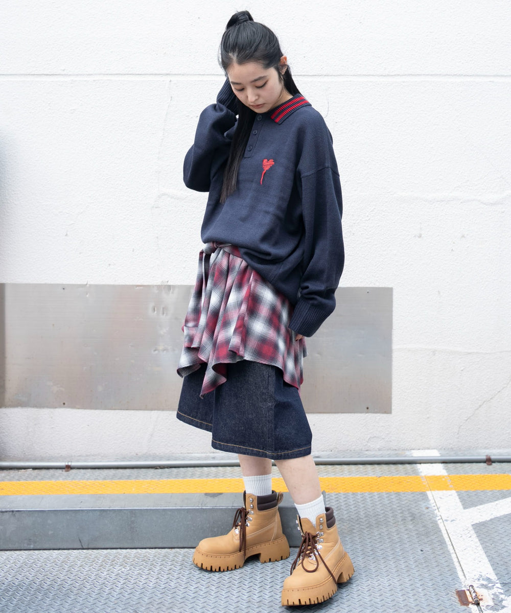 ネイビー　モデル：160㎝　L着用