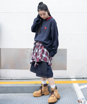 ネイビー　モデル：160㎝　L着用