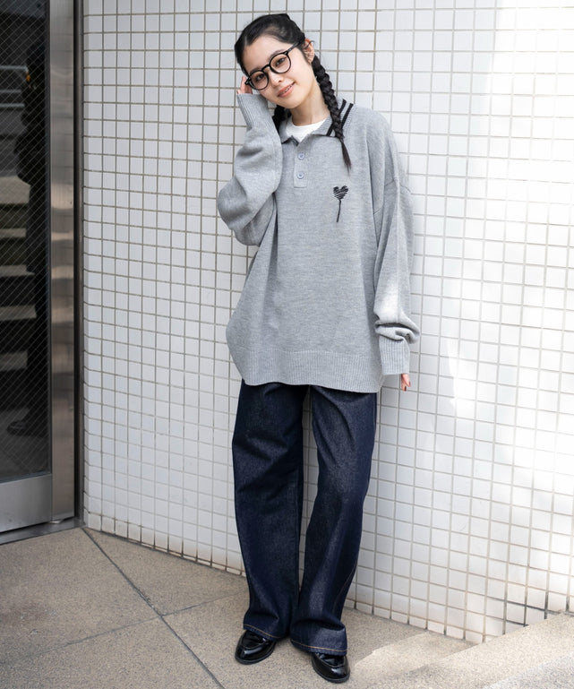 グレー　モデル：160㎝　L着用