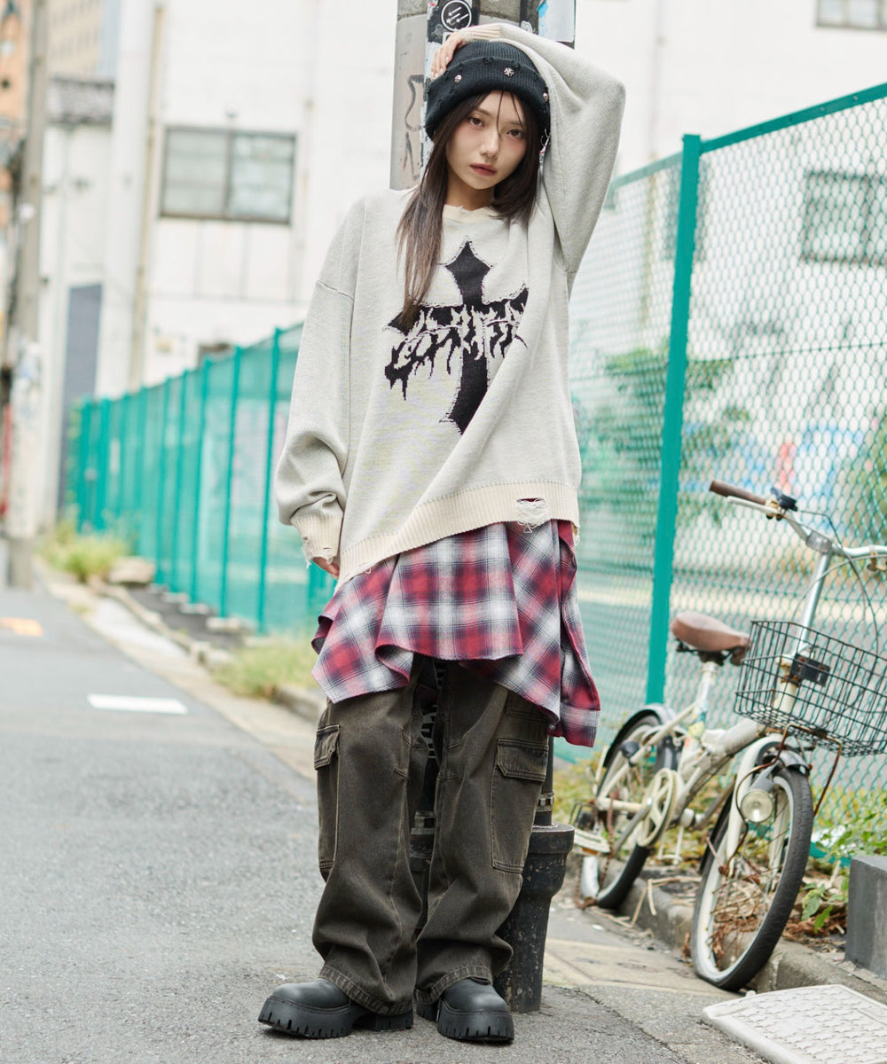 オフホワイト　モデル：159cm L着用