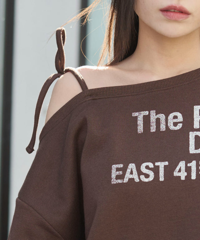 裏起毛2WAYグラフィックワンショルBIGスウェット