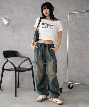 デニム中濃 モデル：160cm M着用