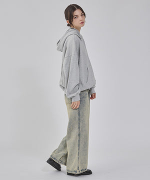 デニム淡加工 モデル：162cm S着用