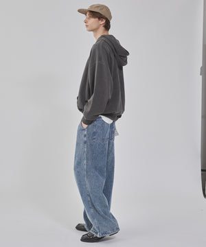 デニム中濃加工 モデル：178cm L着用