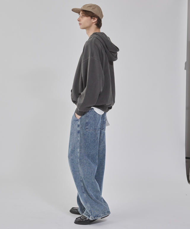 デニム中濃加工 モデル：178cm L着用