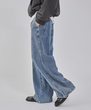 デニム中濃加工 モデル：178cm L着用