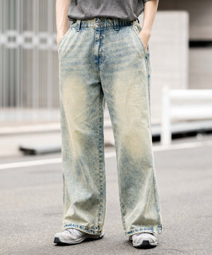 デニム淡加工 モデル：175cm L着用