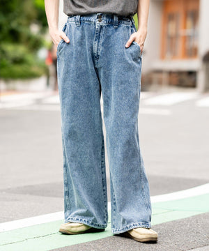 デニム中濃加工 モデル：175cm L着用