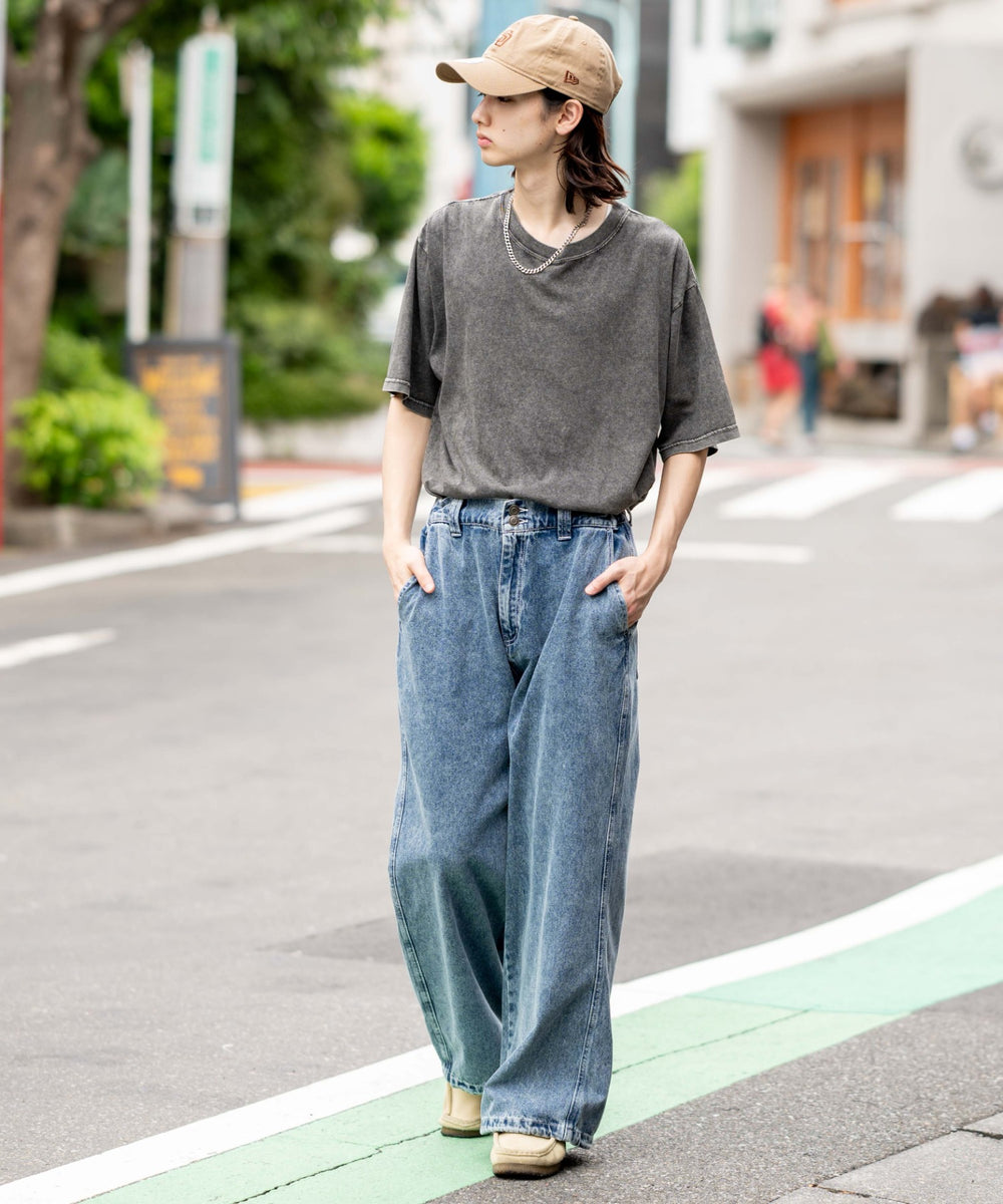 デニム中濃加工 モデル：175cm L着用